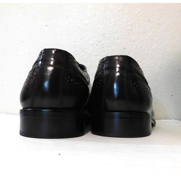 Nunn Bush Dress Flex Leather Oxford Shoes Mens Size 9.5 Dark Brown Wing Tip - Picture 7 of 14